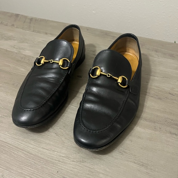 Gucci Jordaan Horsebit Leather Loafers